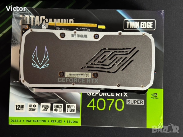 ZOTAC Nvidia RTX 4070 Super 12GB, снимка 4 - Видеокарти - 53844574