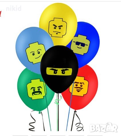 5 бр Лего Нинджаго Ninjago латекс балон балони парти рожден ден