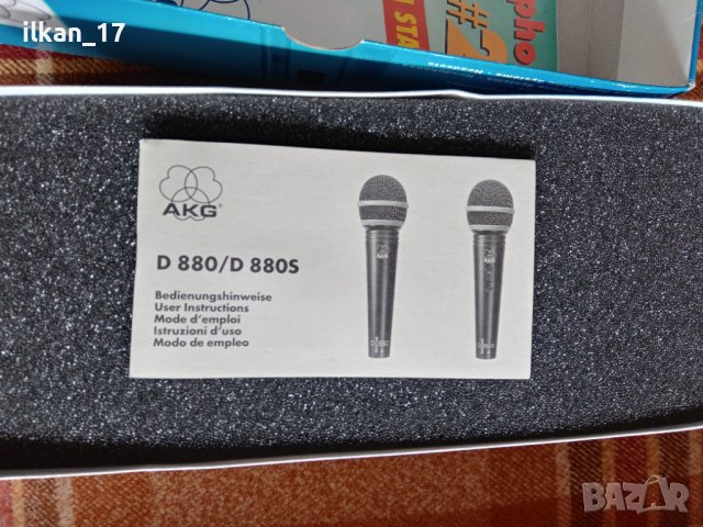 AKG D880S Dynamic Microphone НОВ!!!Оригинал Внос от Германия За колекционери, снимка 4 - Микрофони - 41698237