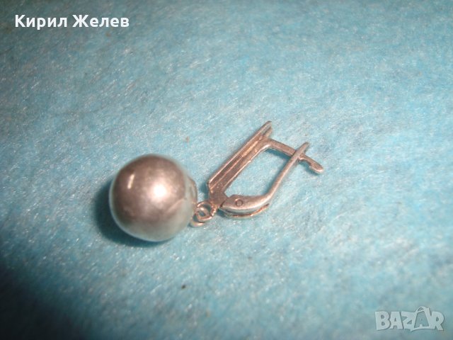 СТАРА СРЕБЪРНА АНГЛИЙСКА ОБЕЦА РЪЧНА МАЙСТОРСКА ИЗРАБОТКА СТЕРЛИНГ СИЛВЪР 25671, снимка 6 - Обеци - 35736116