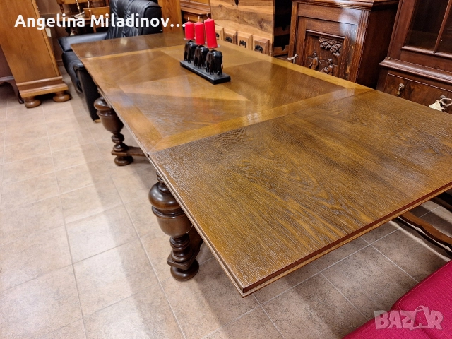 УНИКАТ! Маса за трапезария с богата дърворезба , снимка 10 - Маси - 52710701