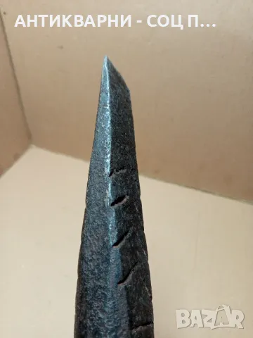 Соц Стар Ръчно Кован Клин За Цепене На Трупи Тегло 2.200кг Номер 1., снимка 7 - Антикварни и старинни предмети - 49407047