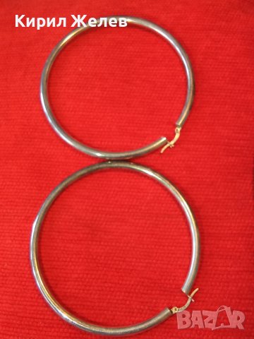 СТИЛНИ ЕФЕКТНИ КЛАСИЧЕСКИ СРЕБЪРНИ РЕТРО АРТ ОБЕЦИ СРЕБРО 925 ПРОБА ГОЛЕМИ 38425, снимка 3 - Обеци - 41388427