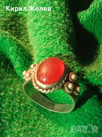 Старинен СКЪПОЦЕНЕН ОСМАНСКИ СРЕБЪРЕН ПРЪСТЕН СРЕБРО ВИСОКА ПРОБА с РЪЧНО ШЛИФОВАН КАРНЕОЛ 47482, снимка 18 - Антикварни и старинни предмети - 49273024