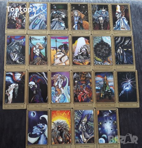 Fantastical Tarot - таро колода с 78 карти и хартиена книжка, 7смx12см, снимка 8 - Карти за игра - 34657013