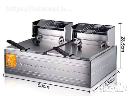 Професионален Фритюрник RAF R5221 – Двоен съд, професионална мощност, снимка 3 - Други стоки за дома - 51969882