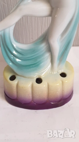 Танцуваща дама с воал Фигурка на цвете жаба Арт Нуво, снимка 6 - Колекции - 53866322