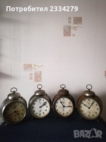 Стар  часовник будилник, снимка 7 - Антикварни и старинни предмети - 44259339