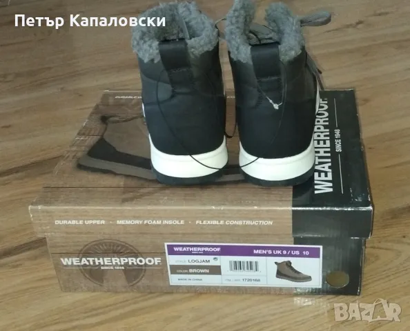 Зимни мъжки обувки ботуши WEATHERPROOF номер 45
Налични номера 43 44 45 46 , снимка 13 - Мъжки боти - 48562595