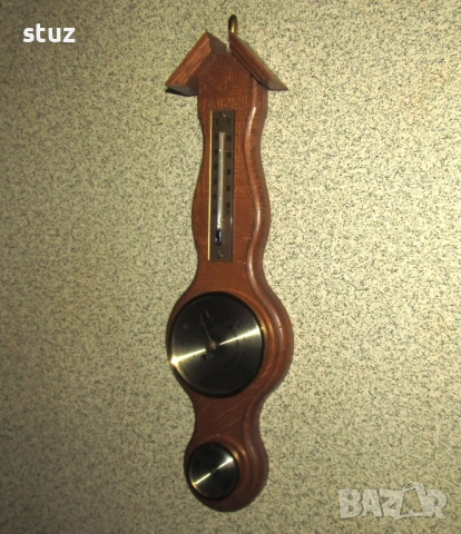 Tроен уред за стена, барометър, влагомер и термометър, снимка 5 - Декорация за дома - 53400378