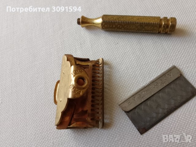 1912г  БЕЗОПАСНА САМОБРЪСНАЧКА С ЕДНО ОСТРИЕ И ДРЪЖКА В СТИЛ АРТ ДЕКО, снимка 6 - Други ценни предмети - 41611113