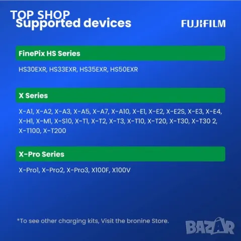 Bronine NP-W126S,NP-W126/Fujifilm/Смарт станция за зареждане на батерии за 10 марки фотоапарати, снимка 4 - Батерии, зарядни - 49308710