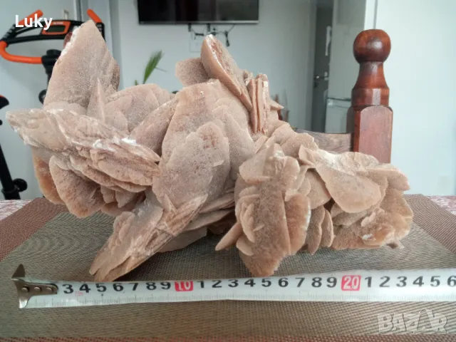 Красива и интересна вкаменелост--Пустинна роза от пустинята Сахара., снимка 5 - Антикварни и старинни предмети - 47359931