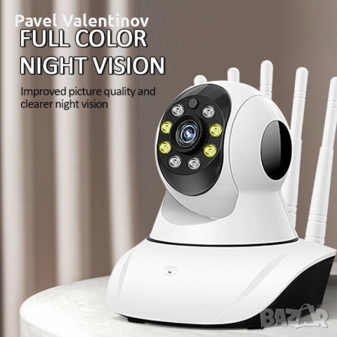 Безжична панорамна камера за видеонаблюдение с 360-градуса и 2K пиксела IP36, снимка 7 - IP камери - 48300101