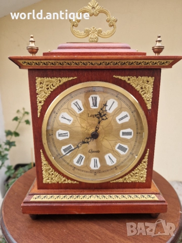 Страхотен антикварен немски каминен часовник Legend , снимка 2 - Антикварни и старинни предмети - 52266286