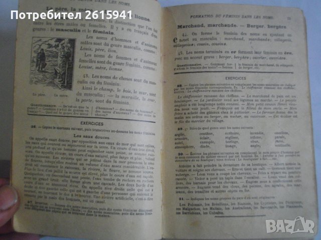 1910г-Стар Френски Учебник-Grammaire Frangaise-Theorie-1910, снимка 8 - Антикварни и старинни предмети - 39527780