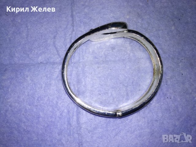 СРЕБРИСТА ХРОМИРАНА ВИНТИДЖ - АРТ ФИГУРАЛНА ЗМИЕВИДНА МЕСИНГОВА АРТ ГРИВНА 26609, снимка 7 - Гривни - 41267195