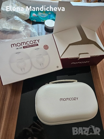 Помпа за кърма Momcozy M5 двойна двоен комплект 9 нива на изпомпване 1200 mAh бяла, снимка 2 - Помпи за кърма - 52729769