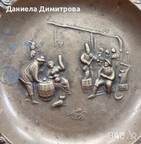 Винтидж масивен месингов / бронзов п€п€лник, снимка 3 - Други ценни предмети - 55898020
