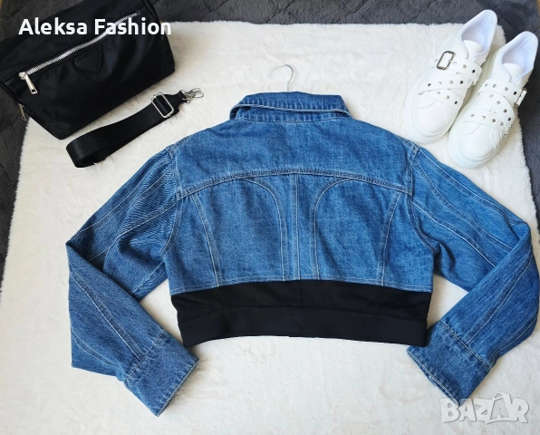 Дамско дънково яке по модел на Mugler , снимка 7 - Якета - 49677988