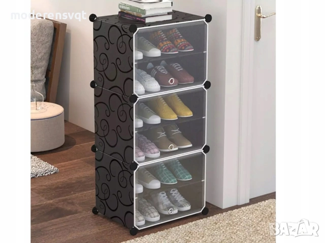 Модулен рафт за обувки 6 реда, снимка 2 - Етажерки - 53293094