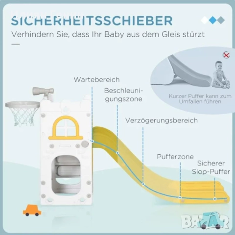 Детска пързалка AIYAPLAY, 4 в 1, , снимка 4 - Градински мебели, декорация  - 51648326