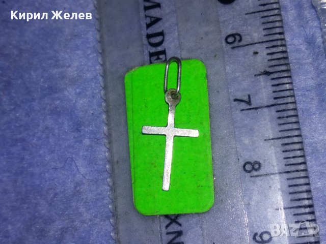 СТАРО МИНИАТЮРНО СРЕБЪРНО КРЪСТЧЕ МАЙСТОРСКА РЪЧНА ИЗРАБОТКА 33077, снимка 2 - Антикварни и старинни предмети - 40770376