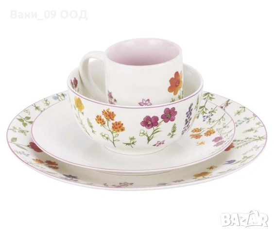 Комбиниран сервиз с флорални мотиви, снимка 2 - Сервизи - 53519558