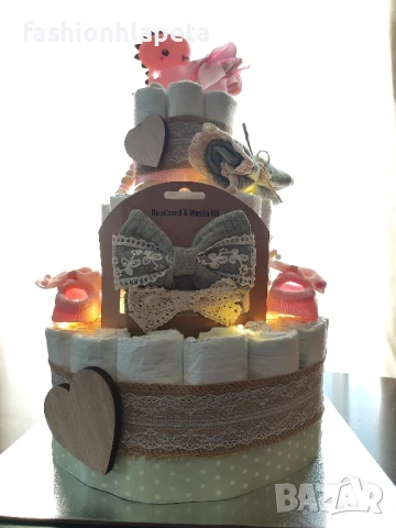 Торта от памперси , снимка 2 - Пелени, памперси - 51098112