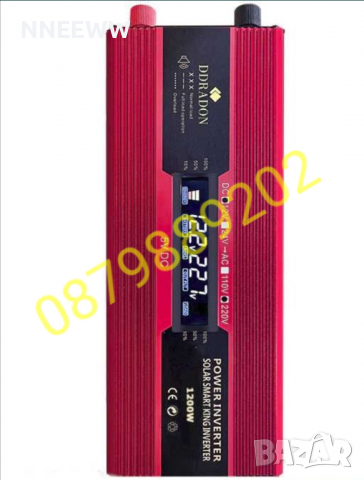 Инвертор 24V-220V 1200W, Преобразувател 24V-220V 1200 вата 