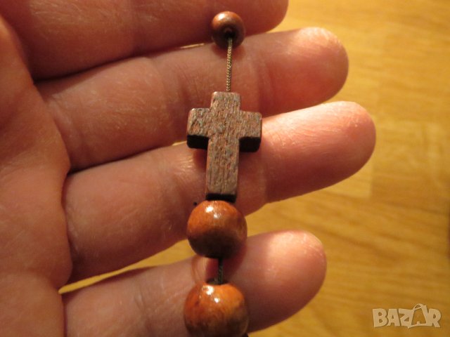 Старинна православна броеница с кръст разпятие  Исус Христос религия, снимка 2 - Антикварни и старинни предмети - 39024722