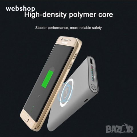 Преносима батерия за жично и безжично зареждане Fast Charge 10000 mAh, снимка 2 - Външни батерии - 35770511