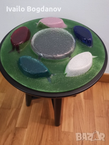 Ръчно направена стъклена чиния, снимка 3 - Антикварни и старинни предмети - 52504210