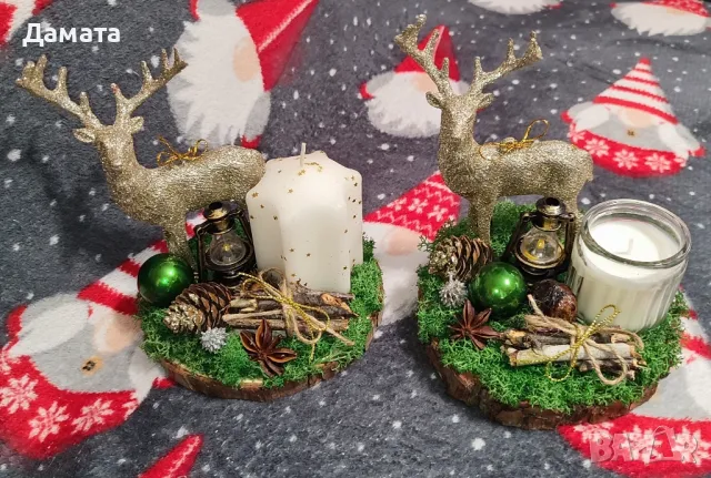 Коледни декорации -свещници/табелки /подаръчни кутии и др., снимка 2 - Коледни подаръци - 47740734