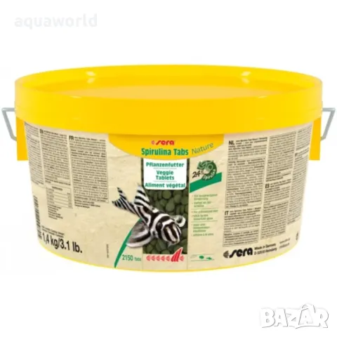 Sera Spirulina Tabs Nature Растителна храна за рибки във вид на таблетки, 2150 бр.