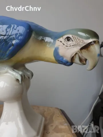 Royal Dux Bohemia статуетки 33-37-40см/Роял Дюкс Бохемия стара порцеланова фигура/папагал-фазан-слон, снимка 5 - Статуетки - 49620810