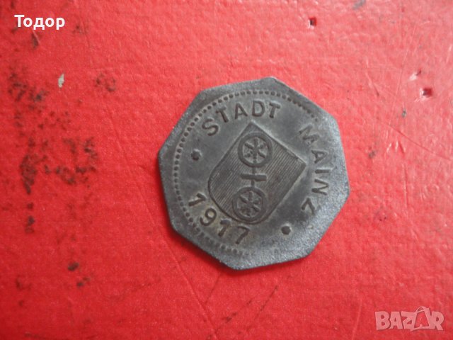 Стара немска монета жетон 1917 , снимка 7 - Нумизматика и бонистика - 41226265