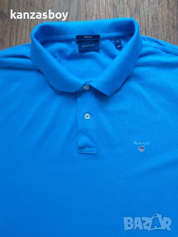 GANT The Original Polo Day Blue - страхотна мъжка тениска КАТО НОВА 2ХЛ, снимка 3 - Тениски - 44422145