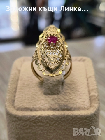 Златен Пръстен 3.23гр / 14К, снимка 2 - Пръстени - 52703910