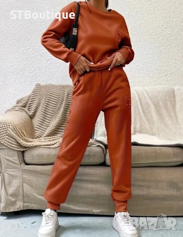 🌸 STBoutique – Есенен & Зимен Дамски Комплект Суичър + Панталон, снимка 3 - Спортни екипи - 52256932