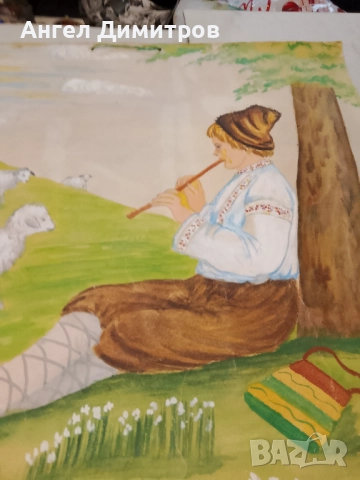 Стар акварел , снимка 2 - Картини - 51608631