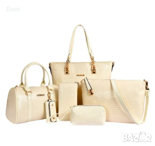 Дамски - Сет от 6 Различни части, 3 Чанти, 2 Портфейла и портмоне., снимка 3 - Чанти - 48056218