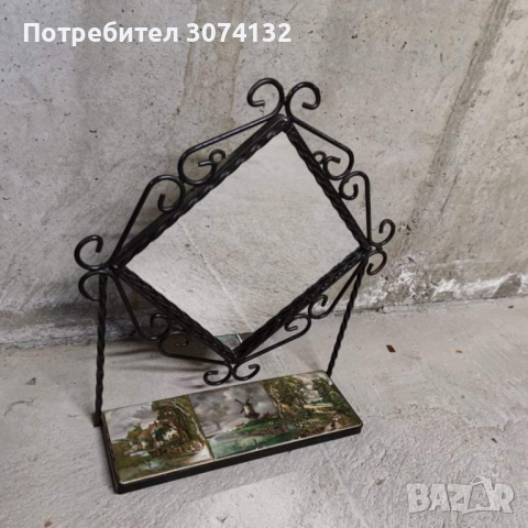 Огледало за стена с плочки в ретро стил, снимка 4 - Декорация за дома - 36250391