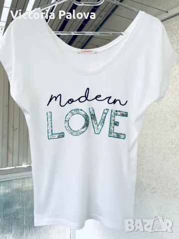 CAMAÏEU модерна блуза памук Франция, снимка 2 - Корсети, бюстиета, топове - 47366051