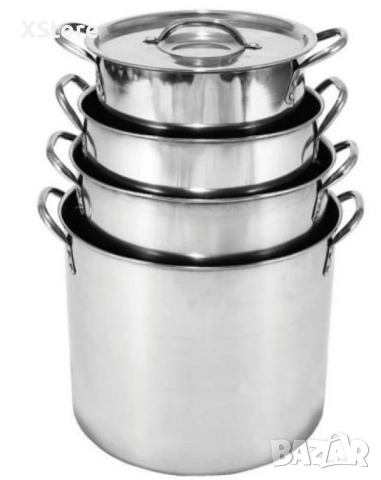 Тенджери от неръждаема стомана, 4 броя, снимка 4 - Съдове за готвене - 52507694