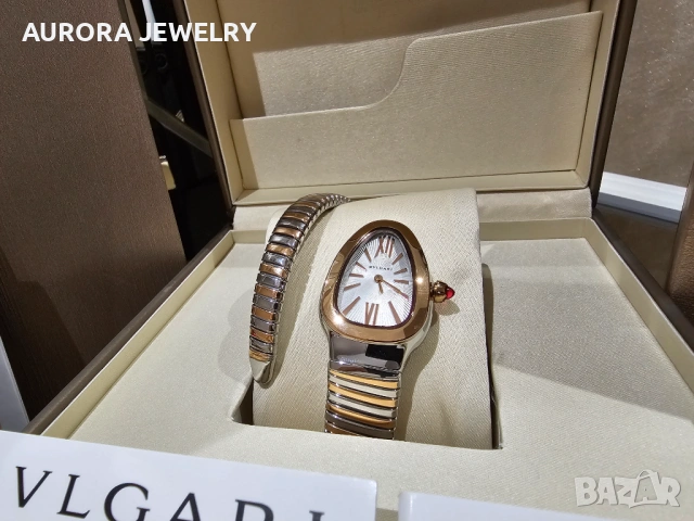 BVLGARI Serpenti Tubogas Snake Rose Gold and Silver Дамски Часовник, снимка 2 - Дамски - 53058261