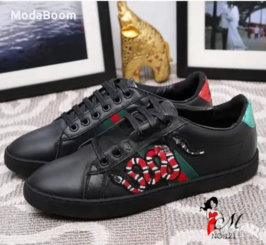 Gucci мъжки маратонки два цвята , снимка 3 - Маратонки - 48132972