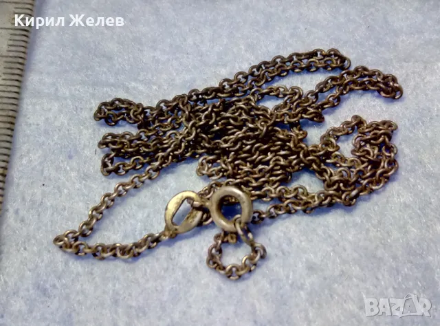 СТАР ФИН СРЕБЪРЕН СИНДЖИР СИНДЖИРЧЕ ПАТИНИРАНО СРЕБРО 925 СРЕБЪРНА ВЕРИЖКА За МЕДАЛЬОН 50173, снимка 6 - Антикварни и старинни предмети - 50136144