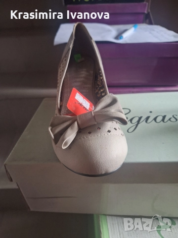 нови обувки на платформа беж , снимка 3 - Дамски ежедневни обувки - 52806463