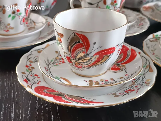 Сервиз за кафе ЛФЗ Бабочки, снимка 12 - Колекции - 56061521